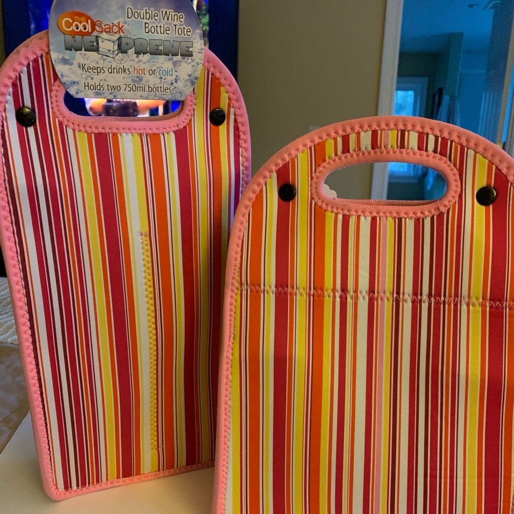 Set of 2 Neoprene bottle & lunch bags - New!🌸